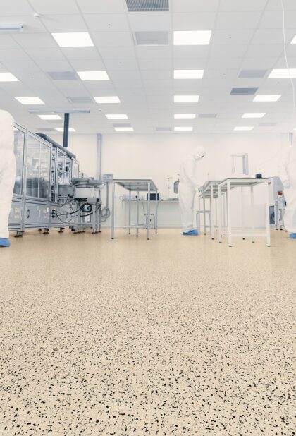Finesse EC ESD vinyl flooring in a commercial interior