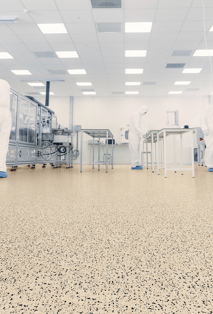 Finesse EC ESD vinyl flooring in a commercial interior
