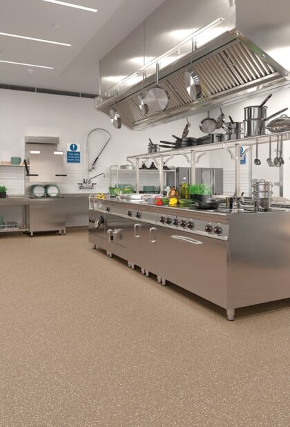 Polysafe Apex 55 safety vinyl flooring in a commercial interior