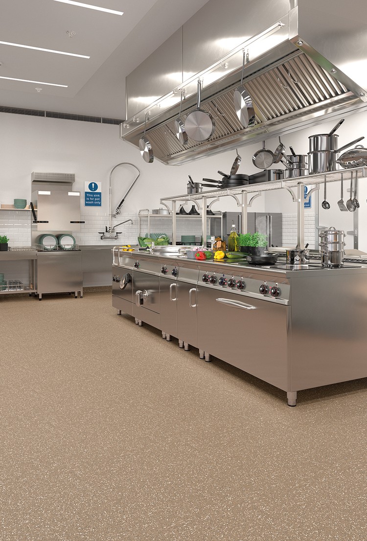 Polysafe Apex 55 safety vinyl flooring in a commercial interior