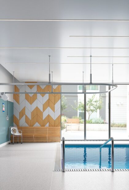 Polysafe Hydro safety vinyl flooring in a commercial interior