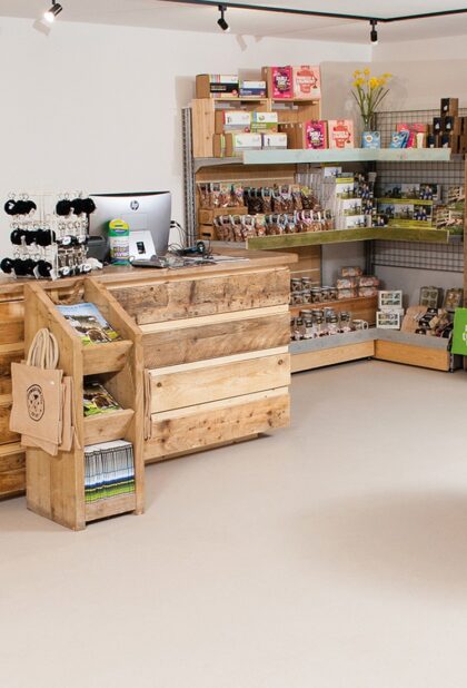 Polysafe QuickLay PUR safety vinyl flooring in a commercial interior