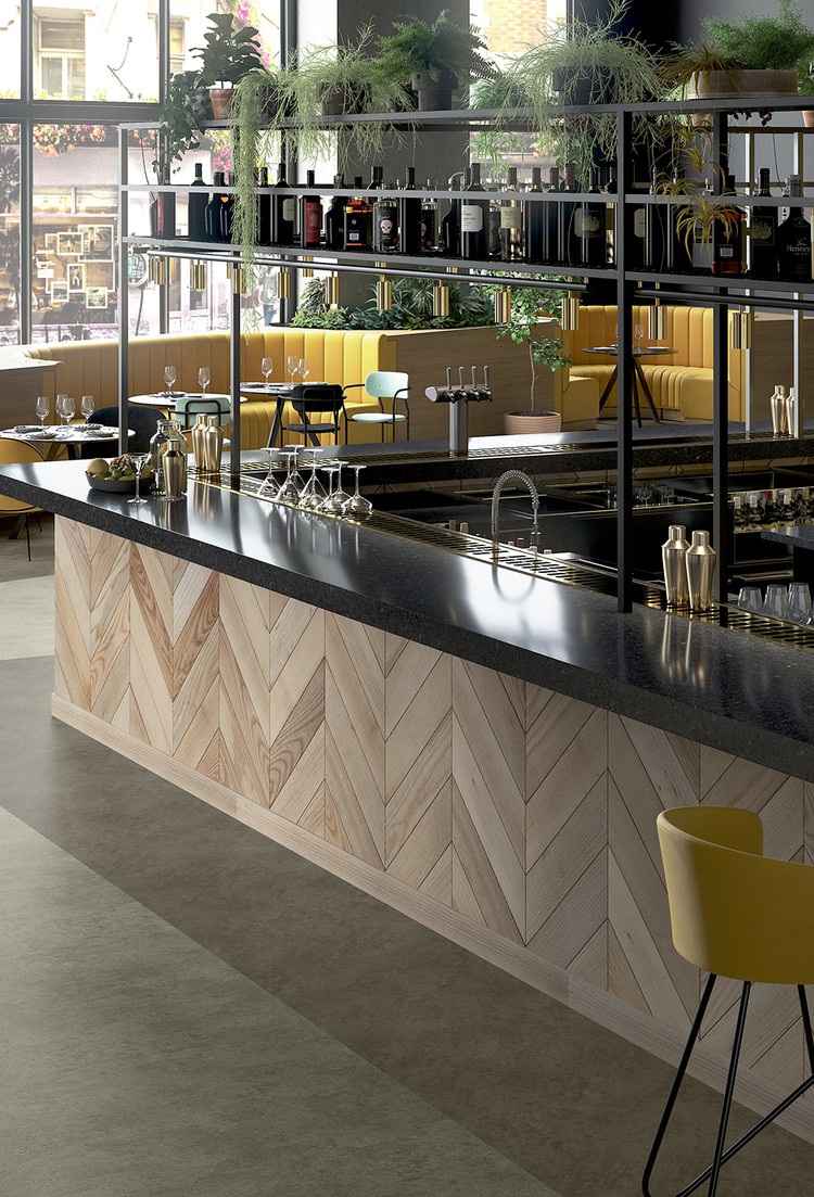 Polysafe Stone fx PUR safety vinyl flooring installation photograph 2