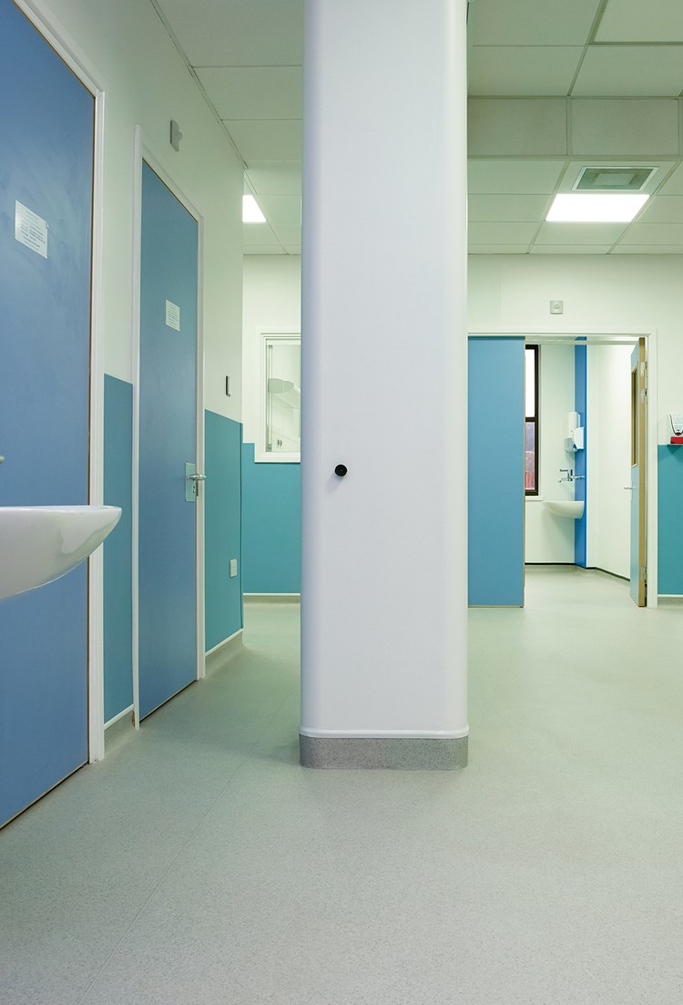 Polysafe Stone fx PUR safety vinyl flooring installation photograph 6