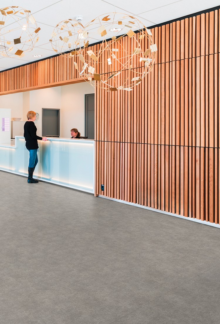 Polysafe Stone fx PUR safety vinyl flooring installation photograph 7
