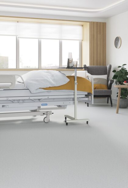 Polysafe Verona PUR: Pure Colours safety vinyl flooring installation photograph 1