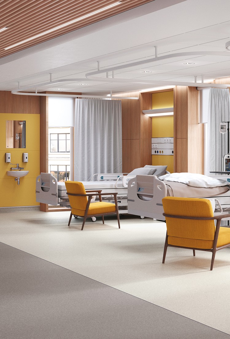 Polysafe Verona PUR: Pure Colours safety vinyl flooring installation photograph 6