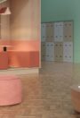 Polysafe Wood fx Acoustix PUR safety vinyl flooring installation photograph 1
