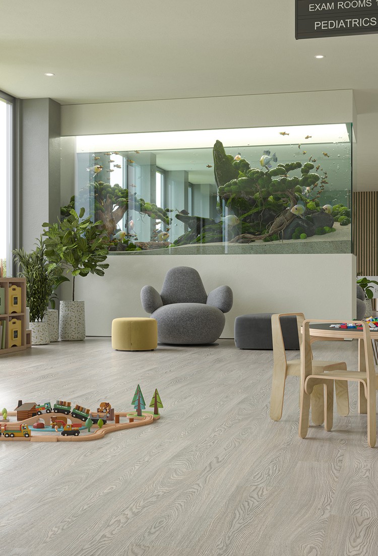 Polysafe Wood fx PUR safety vinyl flooring installation photograph 2