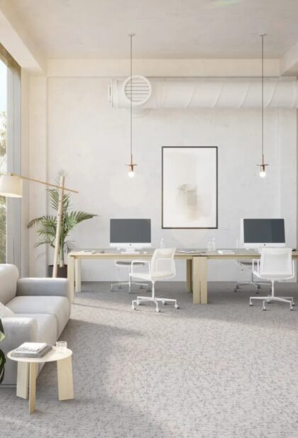 modulyss DSGN Absolute carpet tiles installed in an office interior