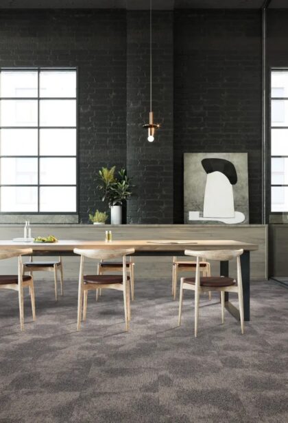 modulyss DSGN Cloud carpet tiles installed in a commercial interior