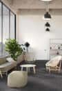 modulyss DSGN Tweed carpet tiles installed in a commercial interior