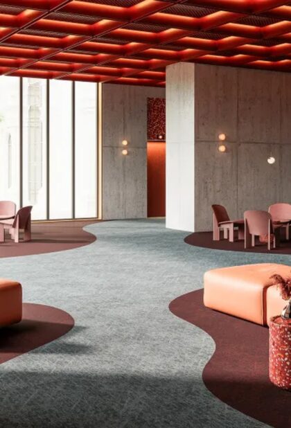 First Sway carpet tiles installation photograph 1