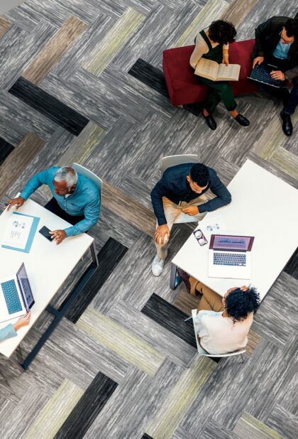 Japan Carpet PTC4000 series carpet tiles in a commercial interior