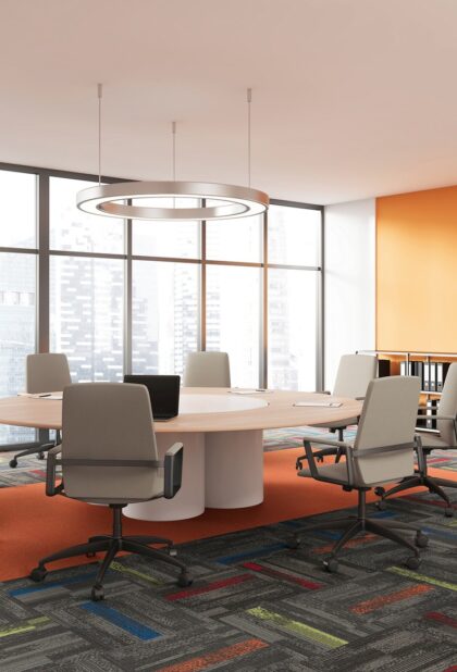 Japan Carpet TC4450 series carpet tiles in a commercial interior