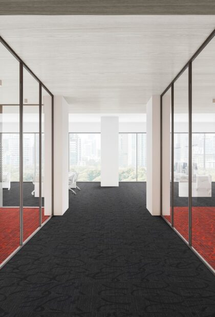 Japan Carpet TC4650 series carpet tiles in a commercial interior