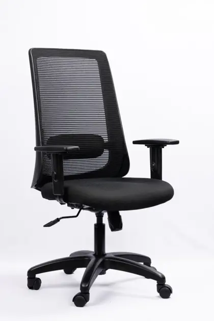 NX ELITE Mesh Chair - Black Nylon Base, side view