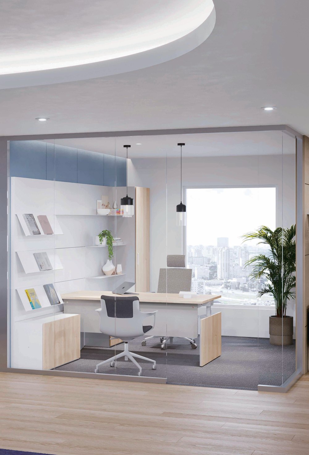 Kammer Executive Motion Desk & Panel - view 2