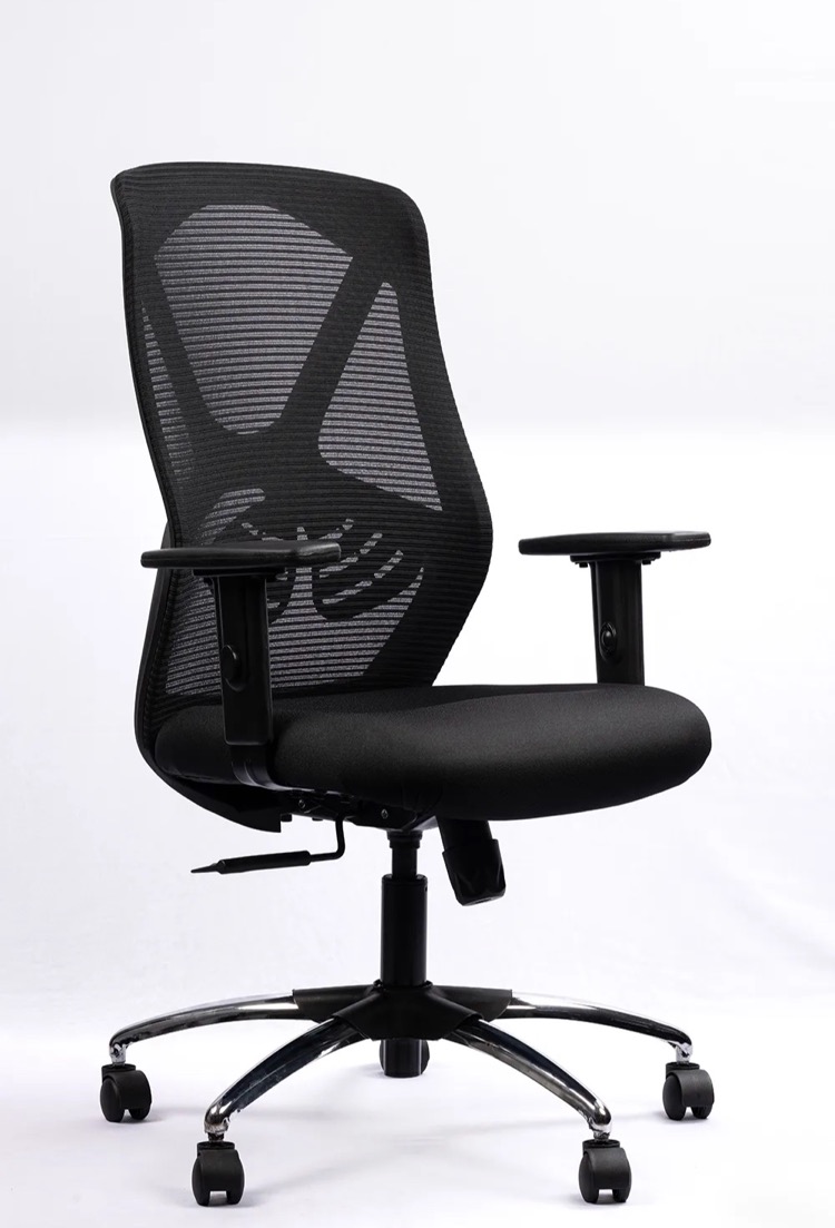 NX HEXA Mesh Chair - Black Frame, side view