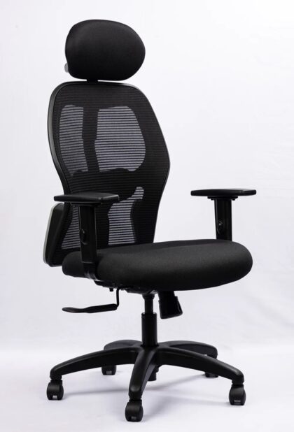 NX MATRIX High-Back Mesh Chair - Black Nylon Base, side view