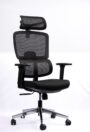 NX PULL H High-Back Mesh Chair - Black Frame, side view