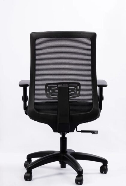 NX DYN Mesh Chair - Black Nylon Base, rear view