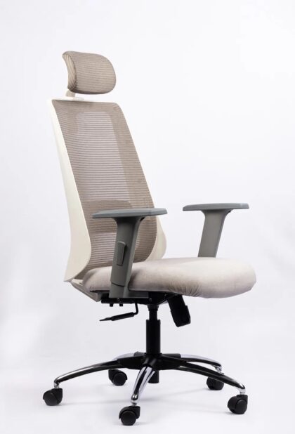 NX ELITE H High-Back Mesh Chair - Grey Frame, side view