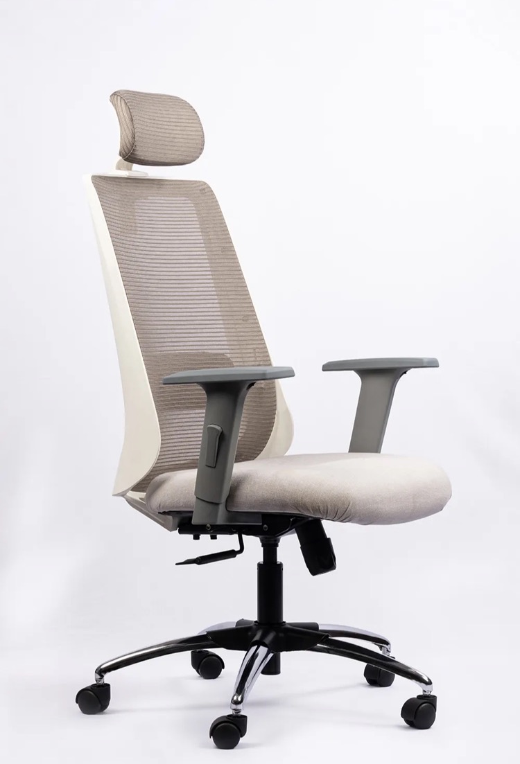 NX ELITE H High-Back Mesh Chair - Grey Frame, side view
