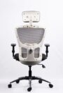 NX J H High-Back Mesh Chair - White Frame, rear view