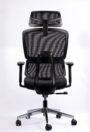 NX PULL H High-Back Mesh Chair - Black Frame, rear view