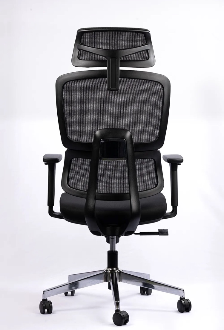 NX PULL H High-Back Mesh Chair - Black Frame, rear view