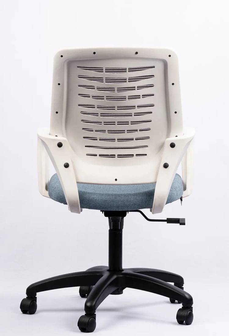 NX 805 Mesh Chair - White Frame, rear view
