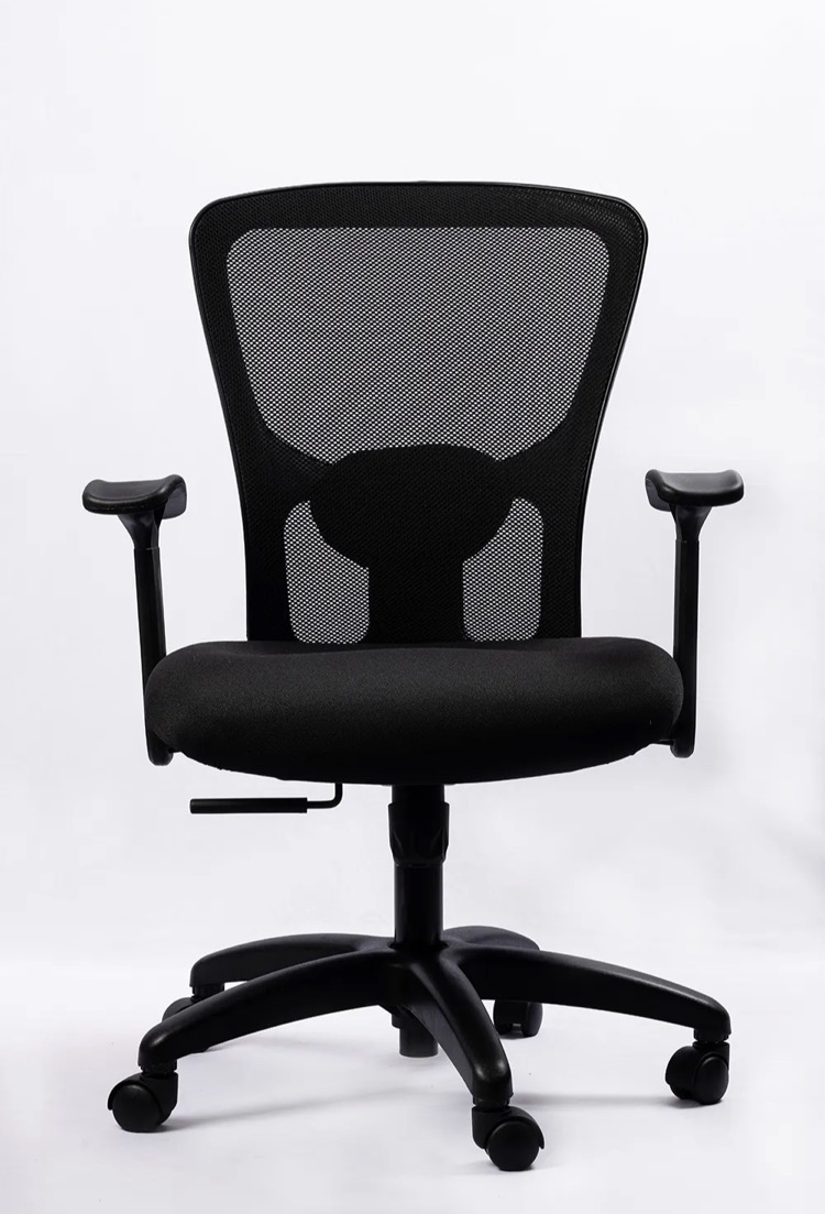 NX J Mesh Chair - Nylon Base with fixed arms