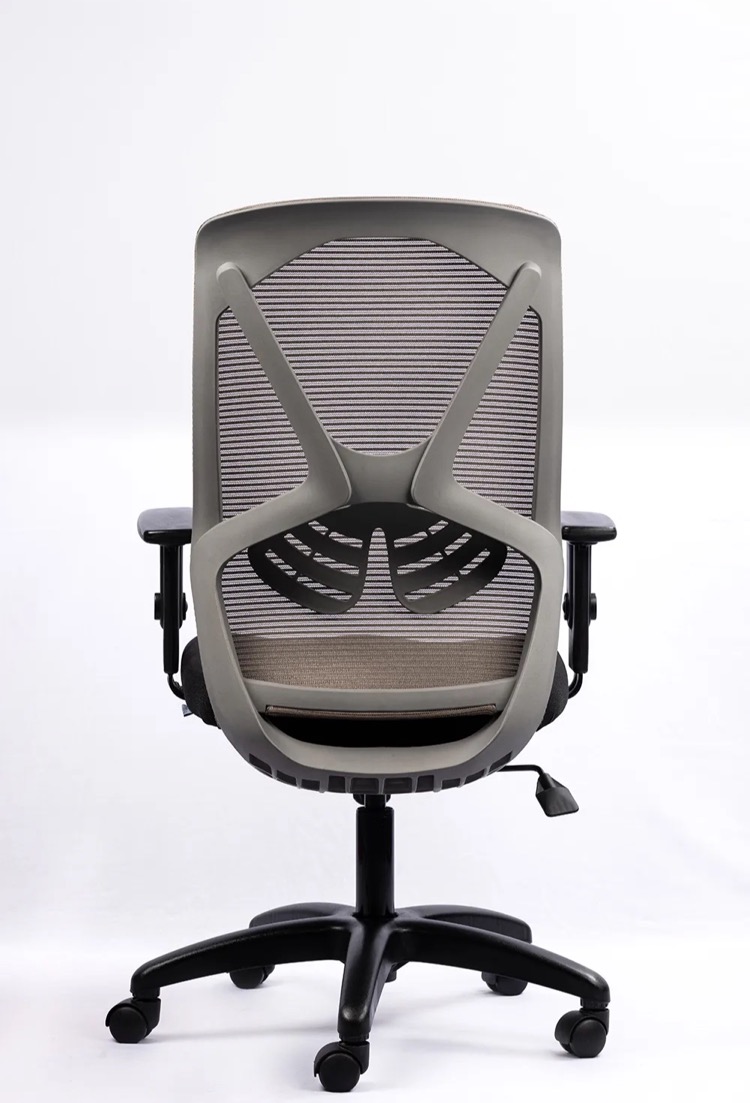 NX HEXA Mesh Chair - Grey Frame, rear view
