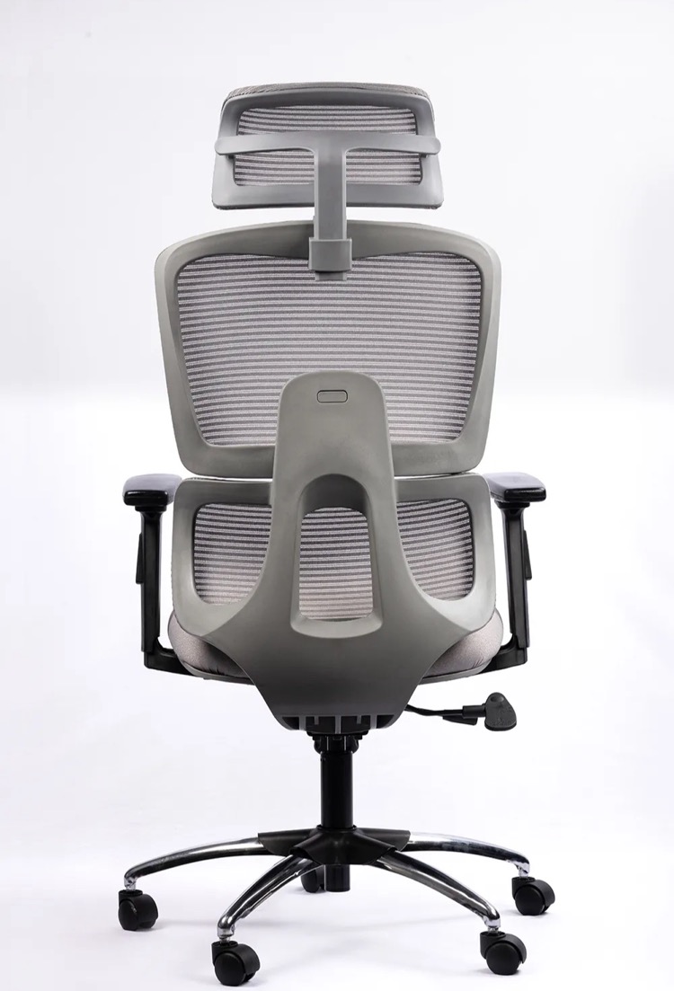 NX PULL H High-Back Mesh Chair - Grey Frame, rear view