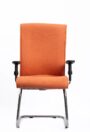 NX 112 Visitor Chair, chrome frame, front view