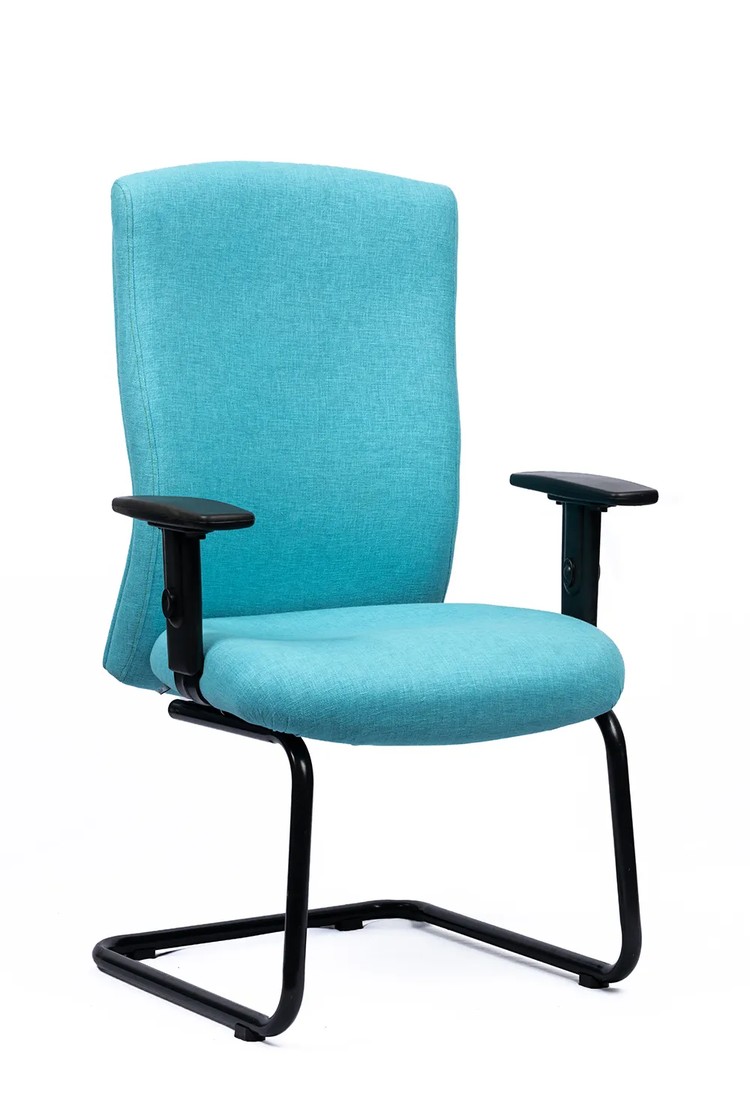 NX 142 Visitor Chair, black frame, three-quarter view