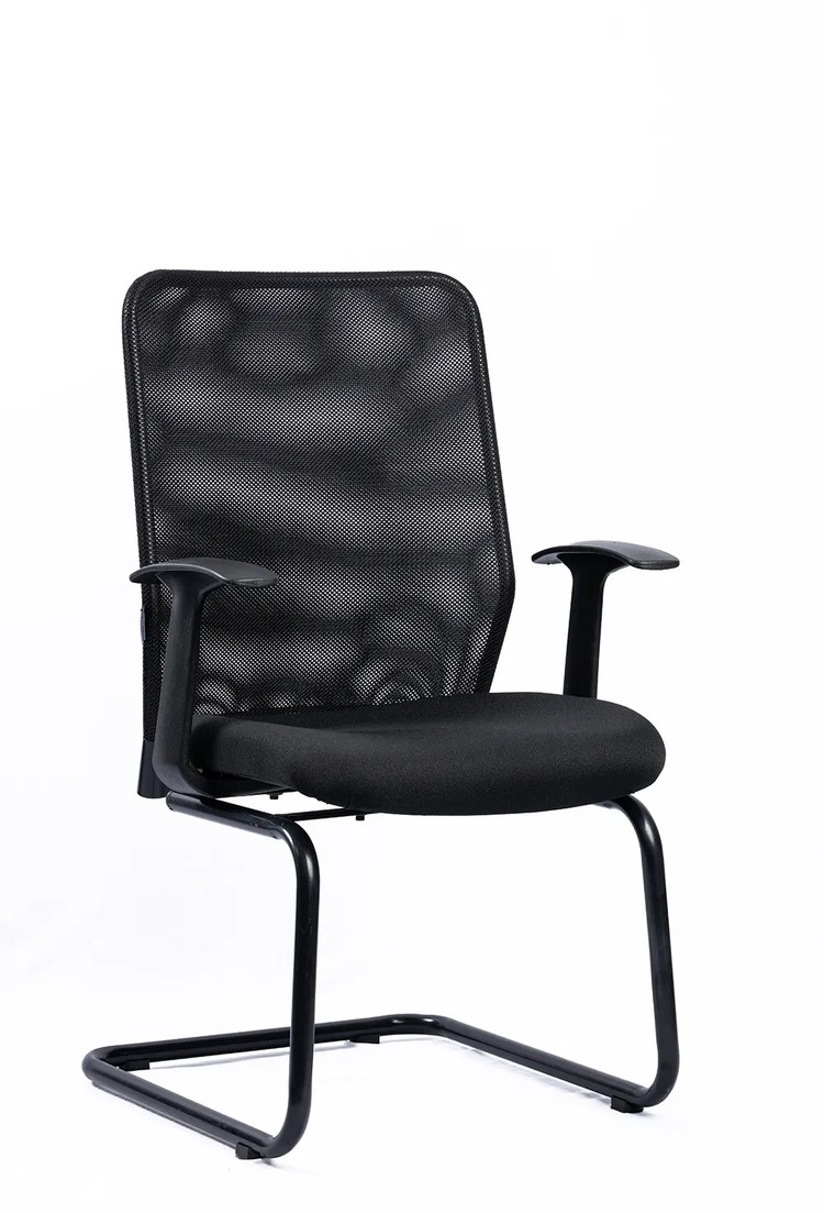 NX 163 N mesh visitor chair, three-quarter view