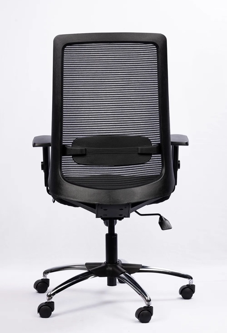 NX ELITE Mesh Chair - Chrome Base, rear view