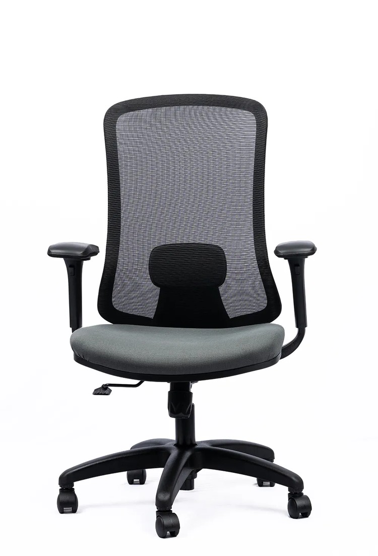 NX ERO mesh chair with black nylon base, front view