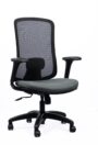 NX ERO mesh chair with black nylon base, three-quarter view