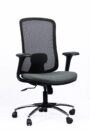 NX ERO mesh chair with chrome base, three-quarter view