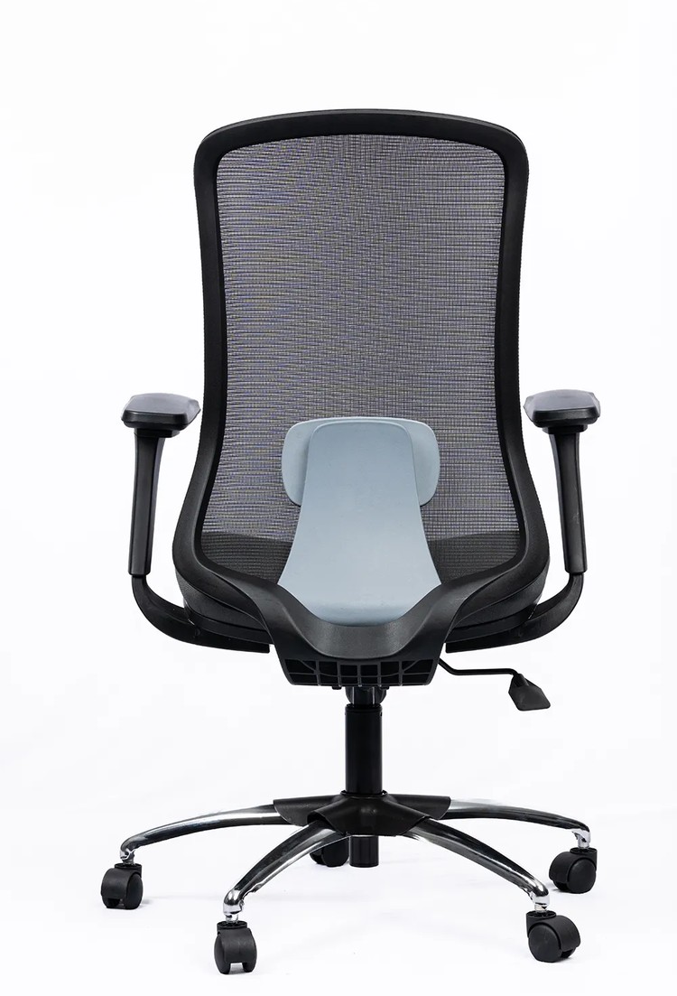 NX ERO mesh chair with chrome base, rear view