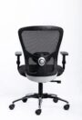 NX J Chrome Base, black frame, rear view