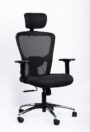 NX J H Black Frame with chrome base, three-quarter view