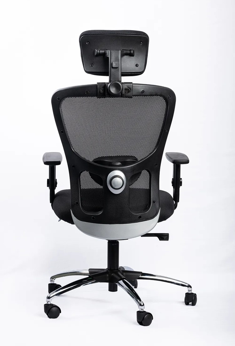 NX J H Black Frame with chrome base, rear view