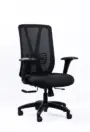 NX METE mesh chair with black nylon base, three-quarter view