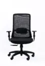 NX NOVE mesh chair with black nylon base, front view
