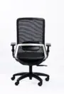 NX NOVE mesh chair with black nylon base, rear view