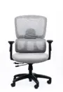 NX PUL mesh chair, grey frame nylon base, front view